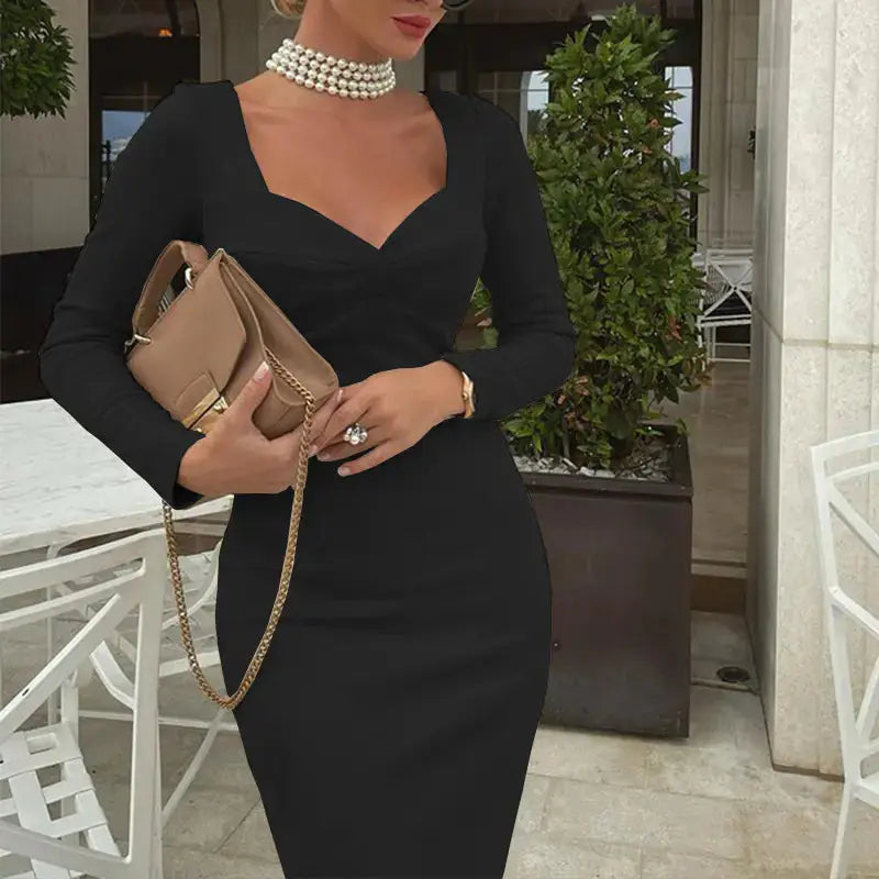Lady's Midi Dress with Arm Bag - PROVYLO