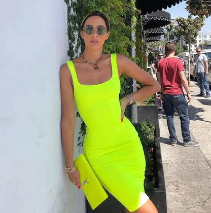 Backless Bodycon Mini Dress - PROVYLO