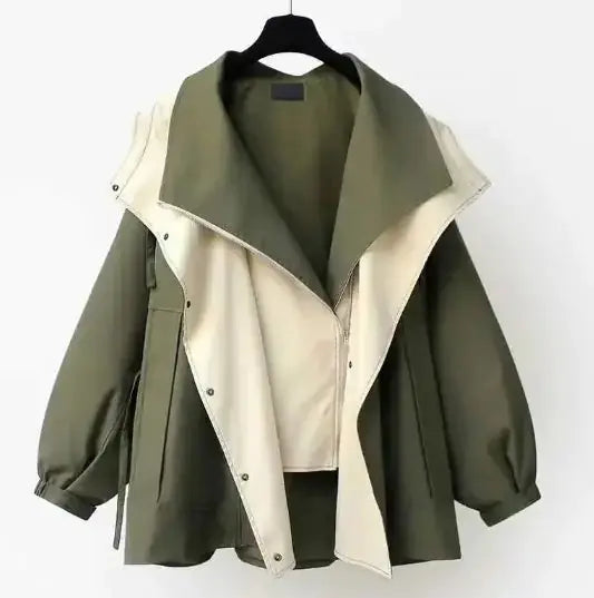 Women's Casual Zipper Trench Élégance Coat - PROVYLO