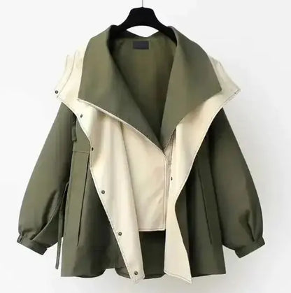 Women's Casual Zipper Trench Élégance Coat - PROVYLO