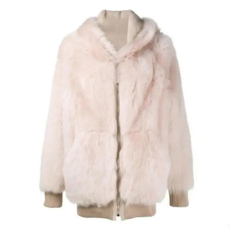 2018 Winter Matching Mother-Daughter Faux Fur Coats Opale - PROVYLO