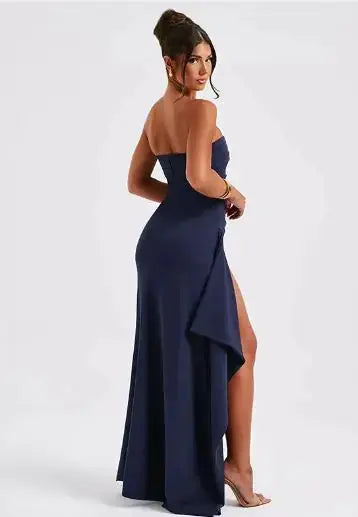 Maxi Dress Strapless high split
